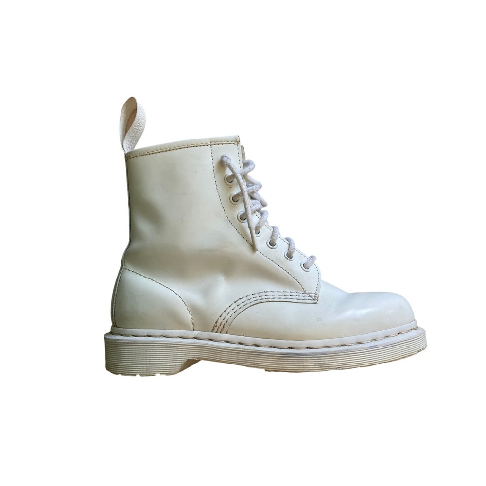 Dr. Martens 1460 Mono Smooth Leather Lace-Up Boot White (Women's Size 8)